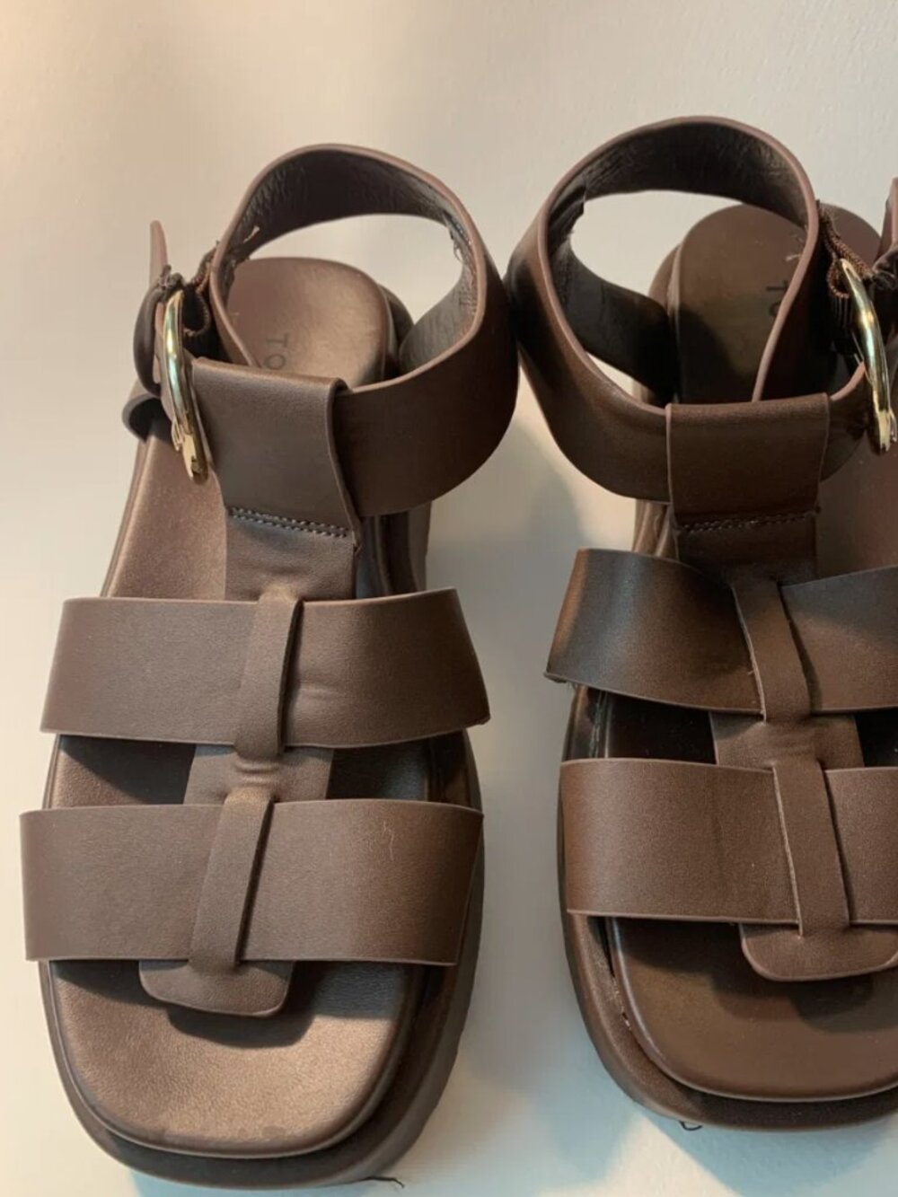 Torrid Cognac Flatform Gladiator Sandals